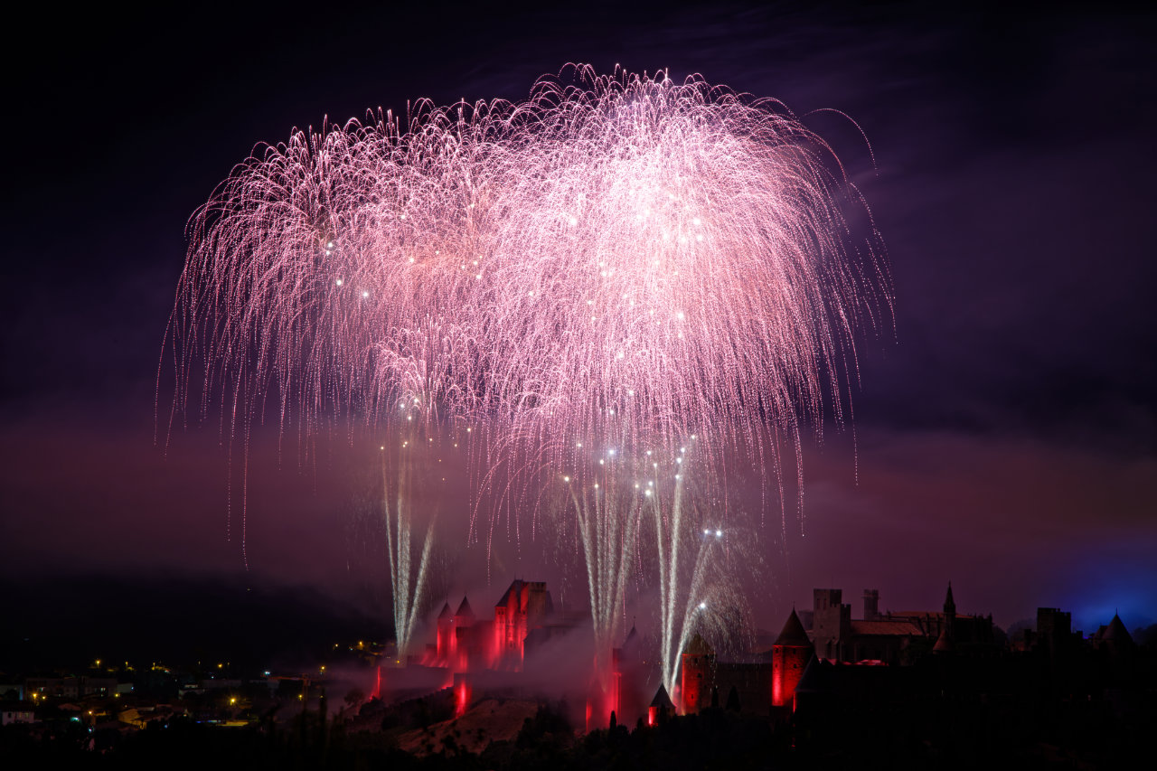Anne Thebault - Feu d'artifice, Cité médiévale de Carcassonne
